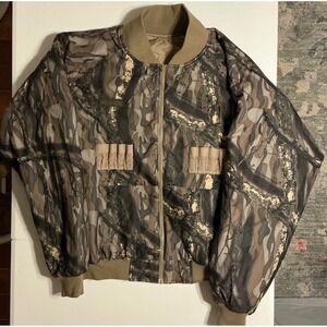 VTG Columbia Sportswear Co Bomber Jacket Mens XL Interchange Camo Reversible